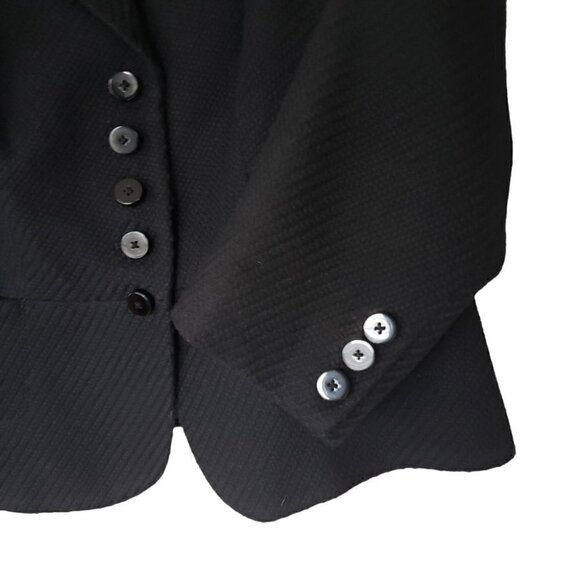 NWT Marks & Spencer Black Wool Blend Tweed Suit Blazer - Picture 5 of 11